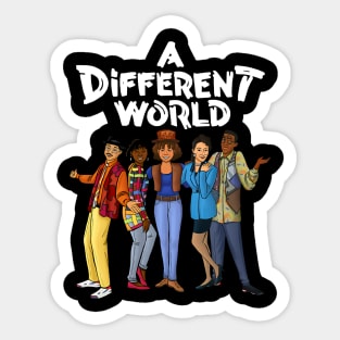 A different world white style Sticker